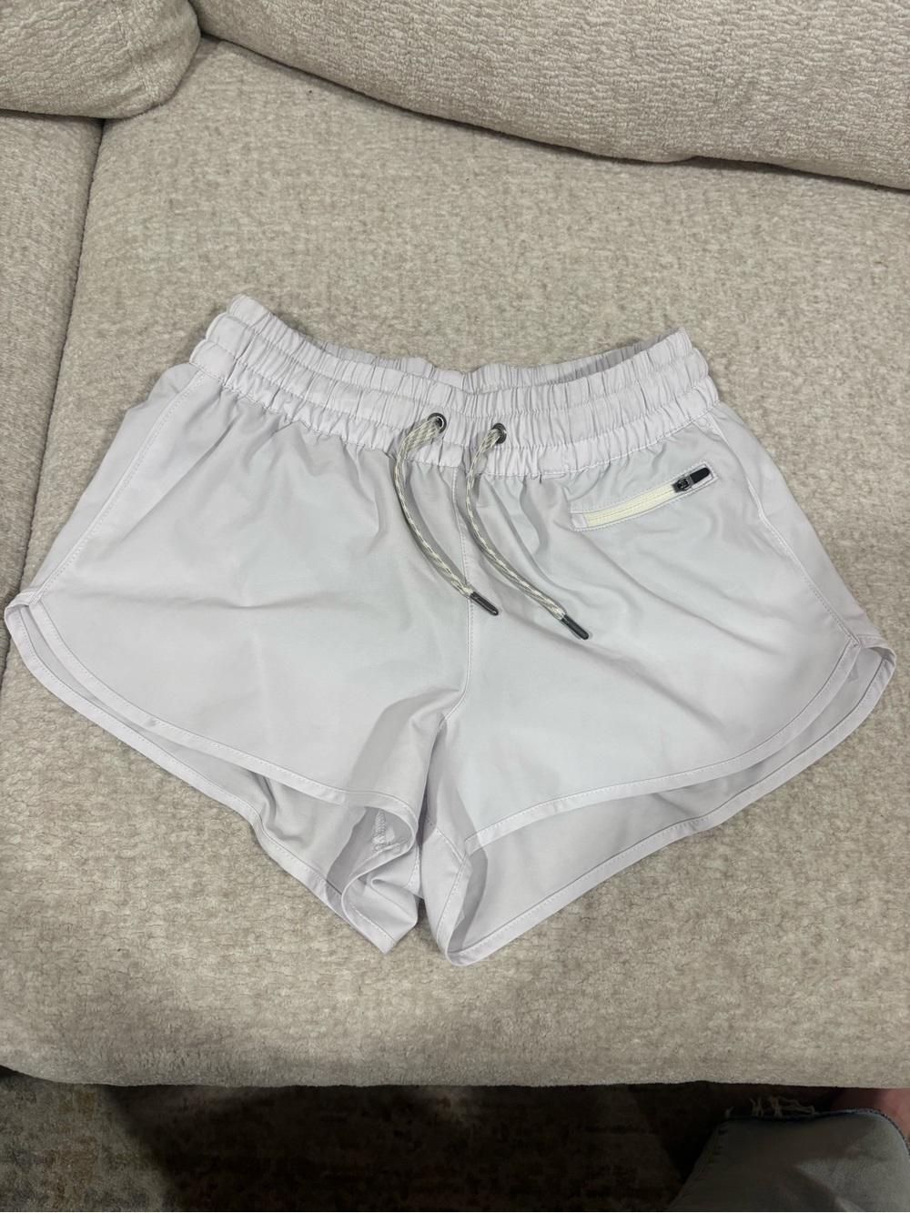 Vuori White Athletic Drawstring Shorts